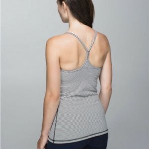 LULULEMON Y Tanktop Black and White striped